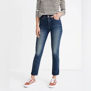 Madewell Rivet & Thread High Rise Stovepipe Jeans in Euclid Wash